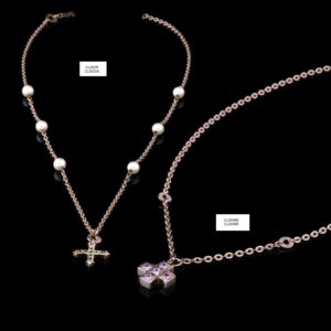 Necklace with cross and beads