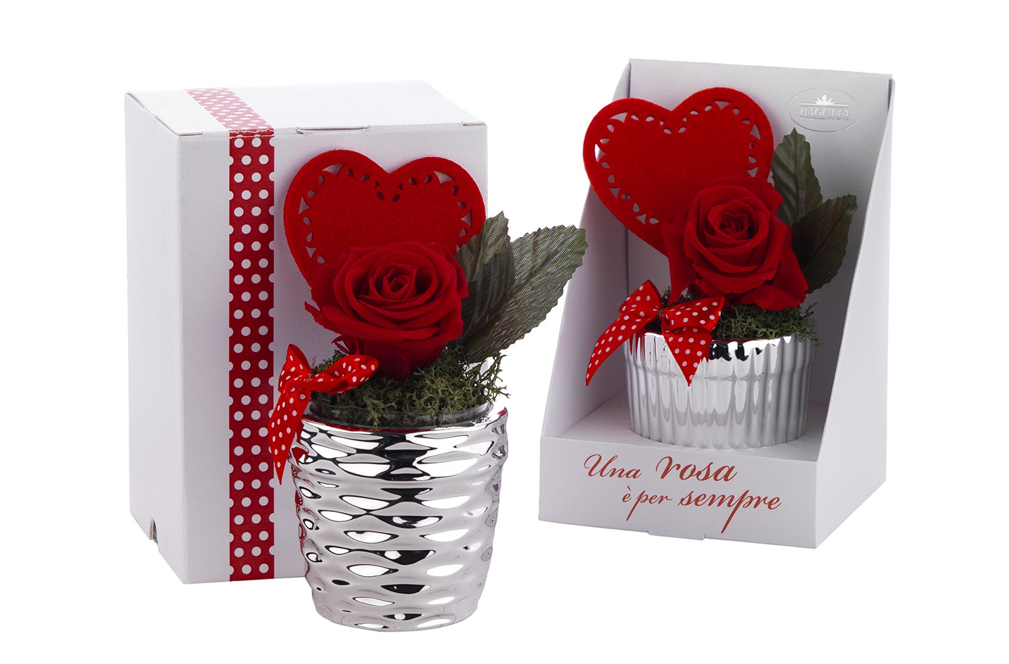 vaso nero con decoro rose argento ROSES